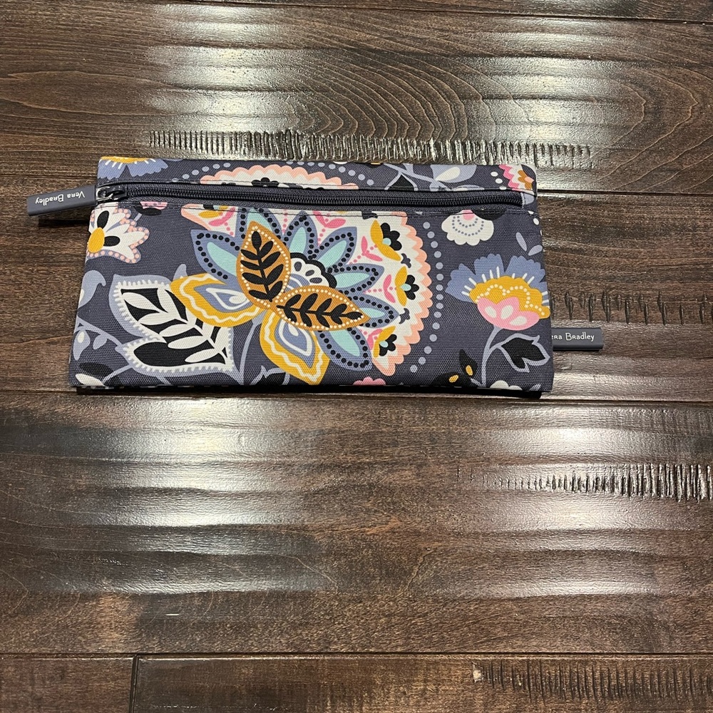 Slight used | Vera Bradley 2-Sided Pencil Pouch Charmont Meadow.